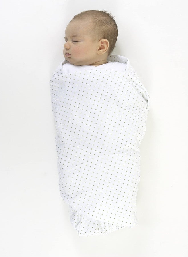 SwaddleDesigns Large Receiving Blanket, Ultimate Swaddle for Baby Boys, Softest US Cotton Flannel, Best Shower Gift, Made in USA, Blue Classic Polka Dots (Mom's Choice Award Winner) - Image 4