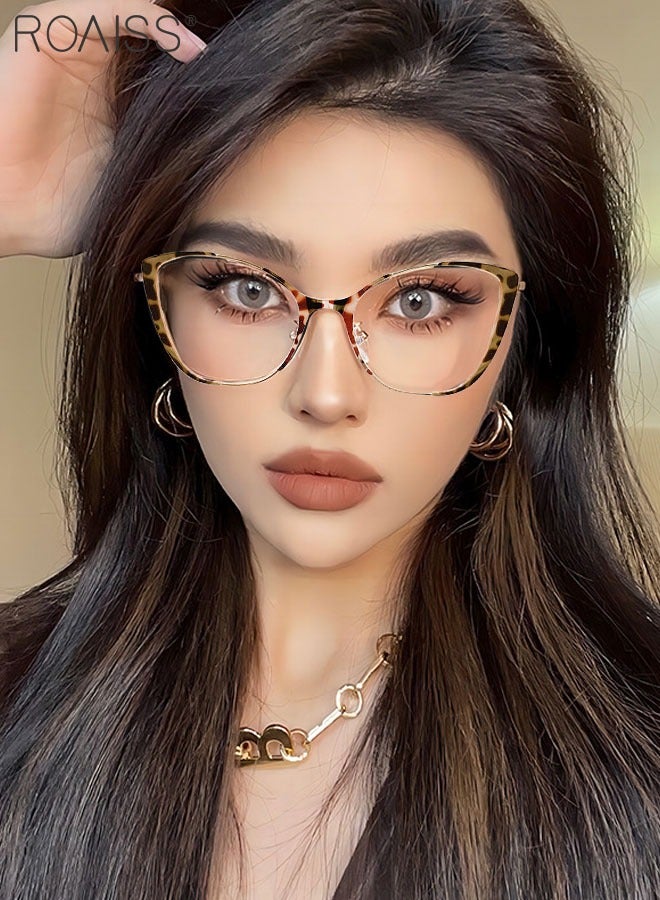 roaiss Women's Blue Light Blocking Glasses Anti UV and Glare Blue Light Filter Computer Glasses Cat Eye Color Changing Anti Eyestrain Headache Eyewear Tortoiseshell Gold 52mm - Image 3
