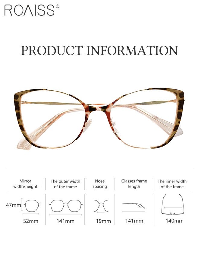 roaiss Women's Blue Light Blocking Glasses Anti UV and Glare Blue Light Filter Computer Glasses Cat Eye Color Changing Anti Eyestrain Headache Eyewear Tortoiseshell Gold 52mm - Image 5