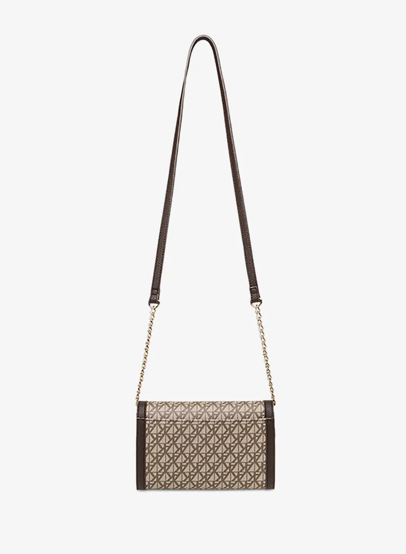 Anne Klein  Anne Klein Monogram Patterned Flap Crossbody Bag for Women | Best Price UAE
