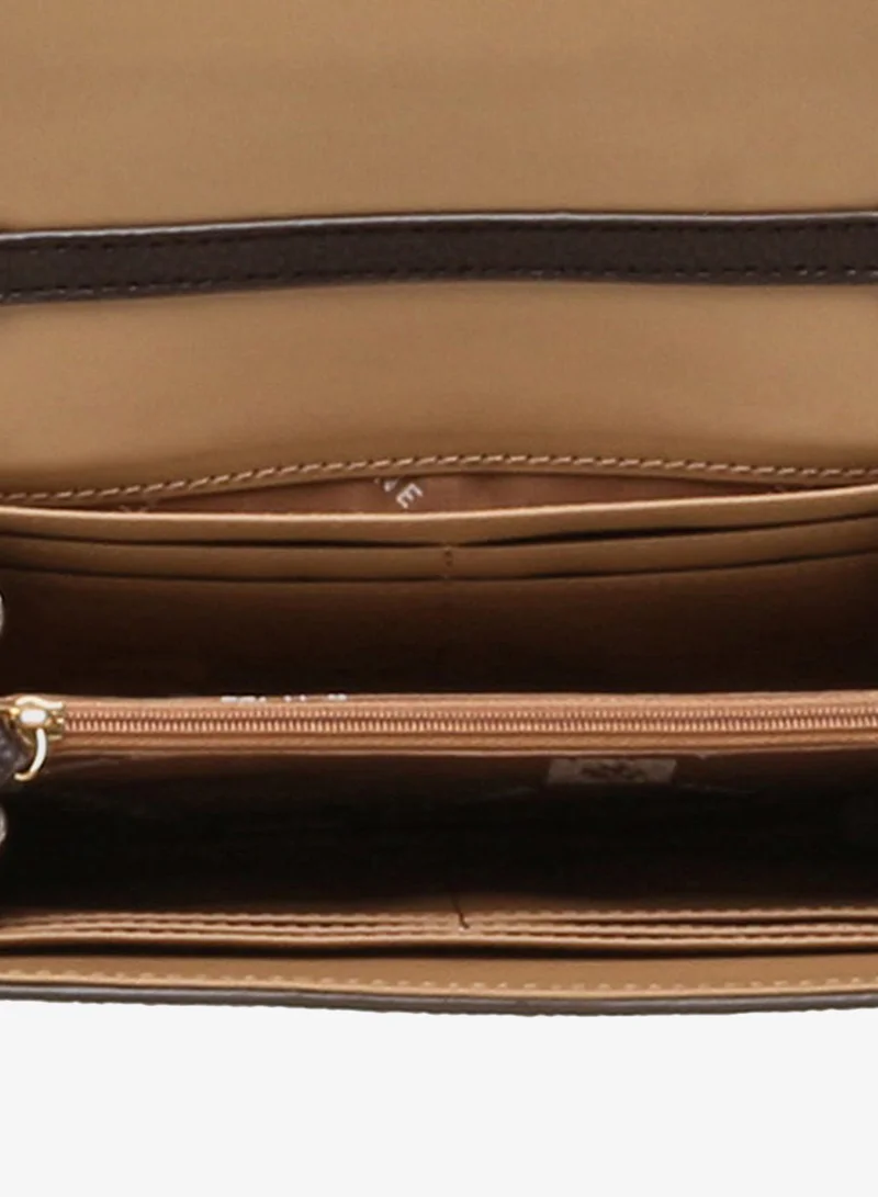 Anne Klein  Anne Klein Monogram Patterned Flap Crossbody Bag for Women | Best Price UAE