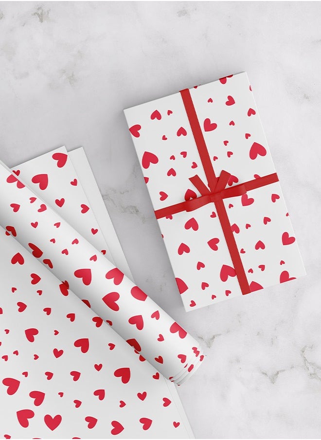 Share the Love Hearts Wrapping Paper – High-Quality Design with Generous Dimensions for Versatile Gift Wrapping  - Image 1