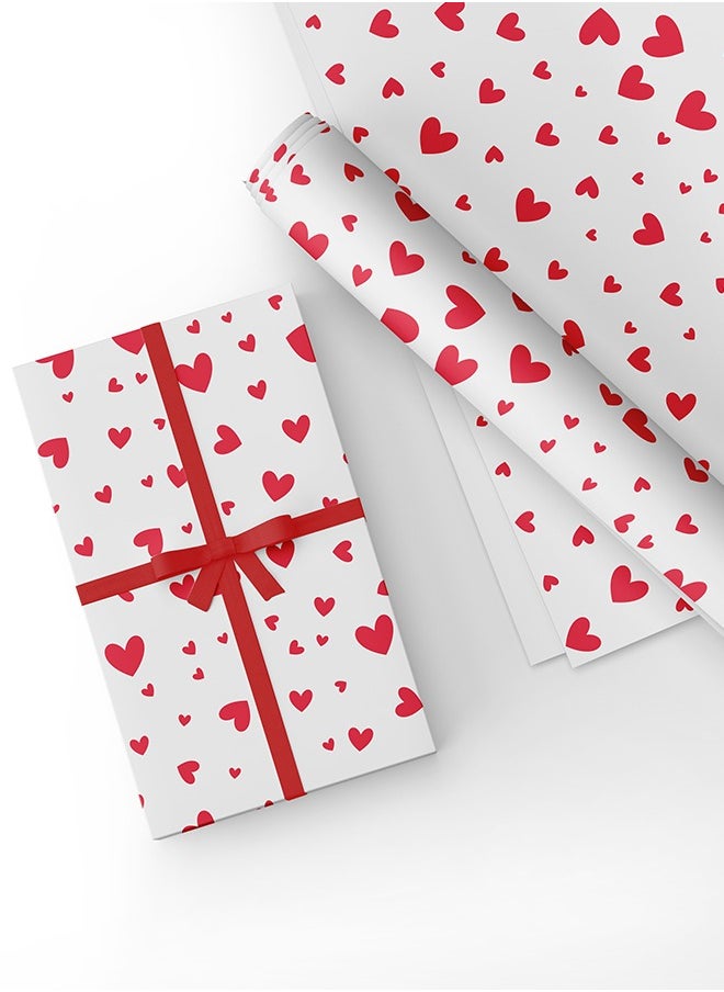 Share the Love Hearts Wrapping Paper – High-Quality Design with Generous Dimensions for Versatile Gift Wrapping  - Image 3