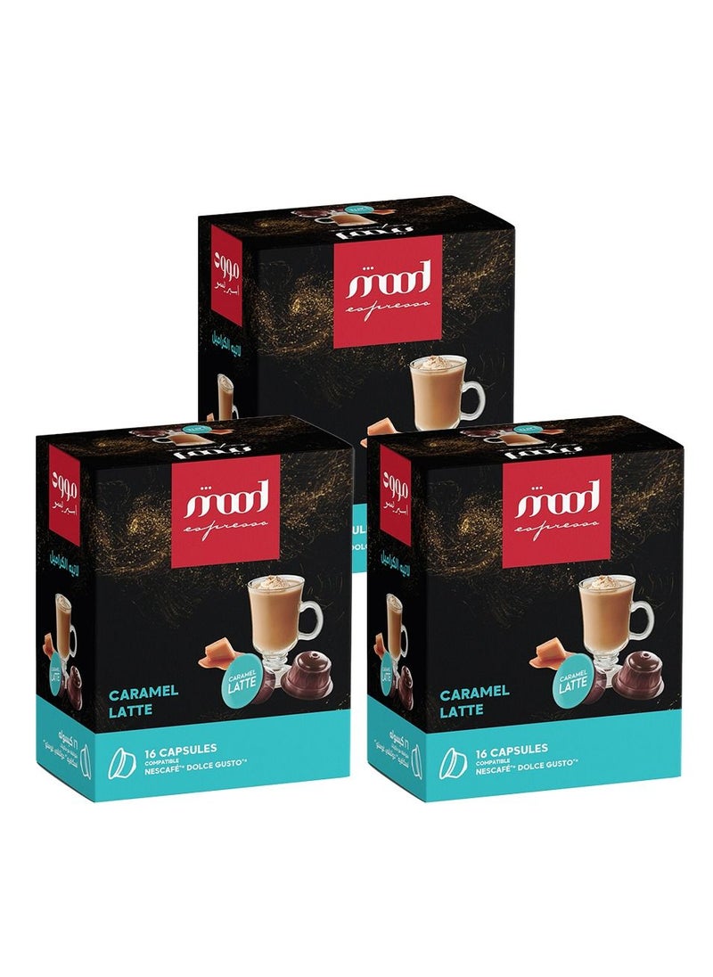 mood espresso - Mood Espresso  Dolce Gusto Compatible Coffee Capsules, 48 Pods  Caramel Latte 528 grams - Image 1