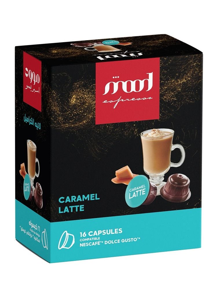 mood espresso - Mood Espresso  Dolce Gusto Compatible Coffee Capsules, 48 Pods  Caramel Latte 528 grams - Image 1