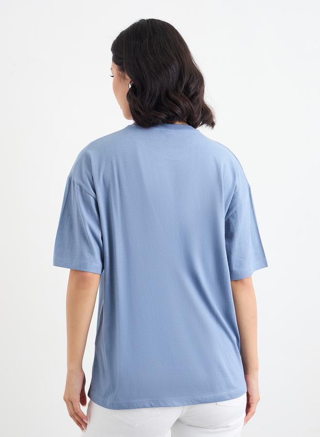 Styli Embroidered Slogan Oversized T-Shirt - Image 4