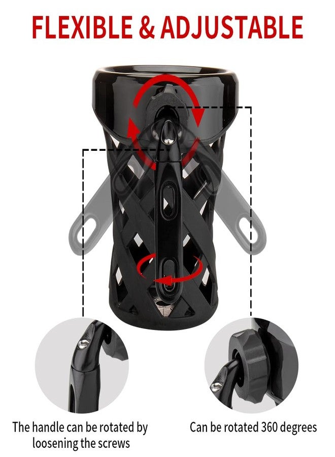 KICRY Goldwing GL1800 Motorcycle Handlebar Cup Holder Water Bottle Drink Holder Compatible with Honda Gold Wing GL 1800 Trike 2001-2021 F6B 2013-2021 (B-Black H-5.3inch) - Image 4