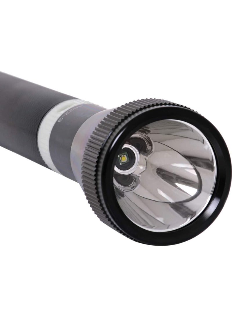 GEEPAS Rechargeable LED Flashlight (3 In 1) Family Pack 253MM Hyper Bright Cool White LED 2000 Meters Range Aircraft Grade Aluminum Body Water Proof, Ideal for Trekking, Camping, Hiking and Emergency etc GFL4622N  - Image 3