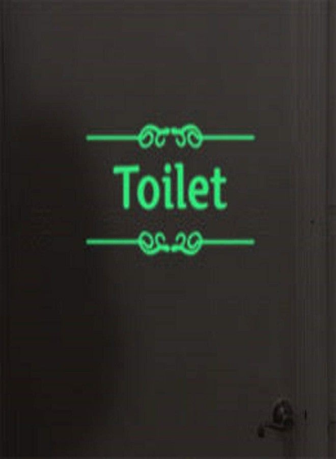 Monk wish Monkwish Decorative Toilet Radium Night Glow Self Adhesive Sticker(25.5x13 CM)- Pack of 2 - Image 1
