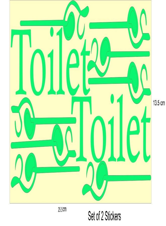 Monk wish Monkwish Decorative Toilet Radium Night Glow Self Adhesive Sticker(25.5x13 CM)- Pack of 2 - Image 2