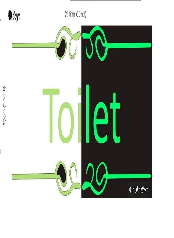 Monk wish Monkwish Decorative Toilet Radium Night Glow Self Adhesive Sticker(25.5x13 CM)- Pack of 2 - Image 3