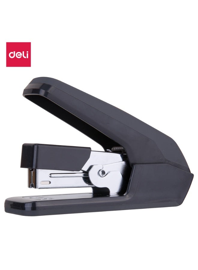 Deli E0477 EXCEED #12 Staples – Max. 100pcs, 25 Sheets – Durable ABS Shell & SPCC Metal Pull Bar Stapler – Ideal for Office and School Use – Black – 1PCS/Color Box - Image 1