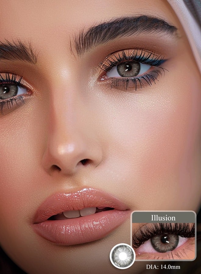 سيدة جديدة عدسات لاصقة ملونة رمادية من فريش ليدي للاستخدام السنوي - Image 1