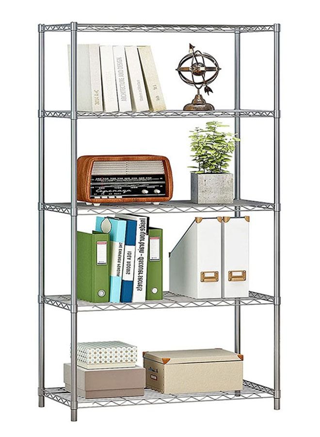 GoldenLike  رف تخزين أرفف سلكية من 5 طبقات فضي - Image 2