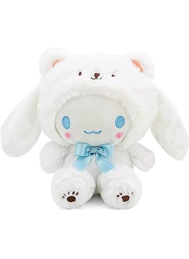 DURKU Cartoon Kawaii White Bear Plush Doll, 8-inch Soft Stuffed Animal Pillow for Kids, Cute Birthday Gift for Girls - Image 1
