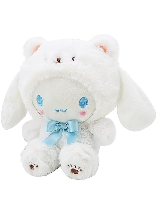 DURKU Cartoon Kawaii White Bear Plush Doll, 8-inch Soft Stuffed Animal Pillow for Kids, Cute Birthday Gift for Girls - Image 3