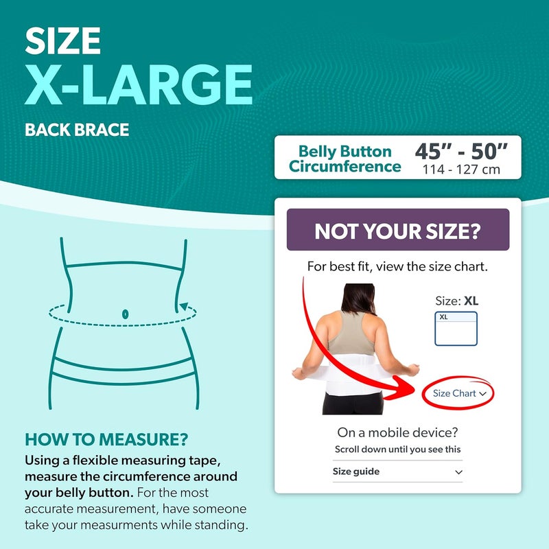 BraceAbility Plus Size XL Bariatric Back Brace - Extra Large Big and Tall Lumbar Support Girdle for Obesity Lower Back Pain in Extra Large, Heavy or Overweight Men and Women (Fits 45"-50") - Image 2