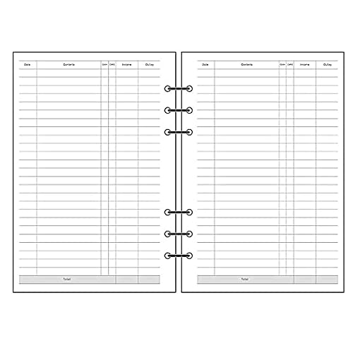Harphia A5 Planner Inserts,6 Ring Budget Binder Refill,Personal Accounting Book for Filofax, 90 Pages Double Side Printed, 100Gsm Paper, Harphia(A5 5.59 x 8.27'',Finance) - Image 3