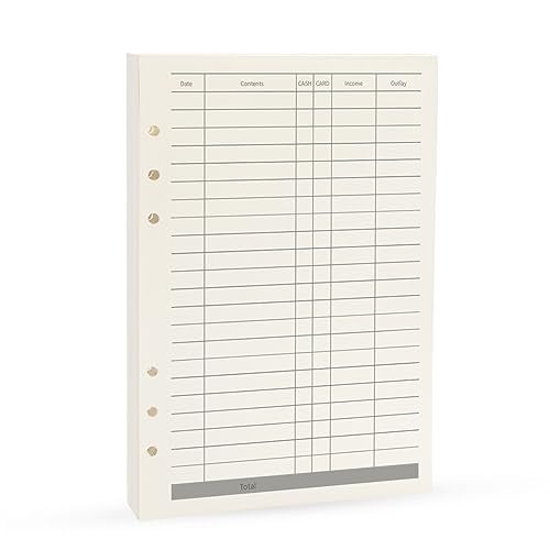 Harphia A5 Planner Inserts,6 Ring Budget Binder Refill,Personal Accounting Book for Filofax, 90 Pages Double Side Printed, 100Gsm Paper, Harphia(A5 5.59 x 8.27'',Finance) - Image 1