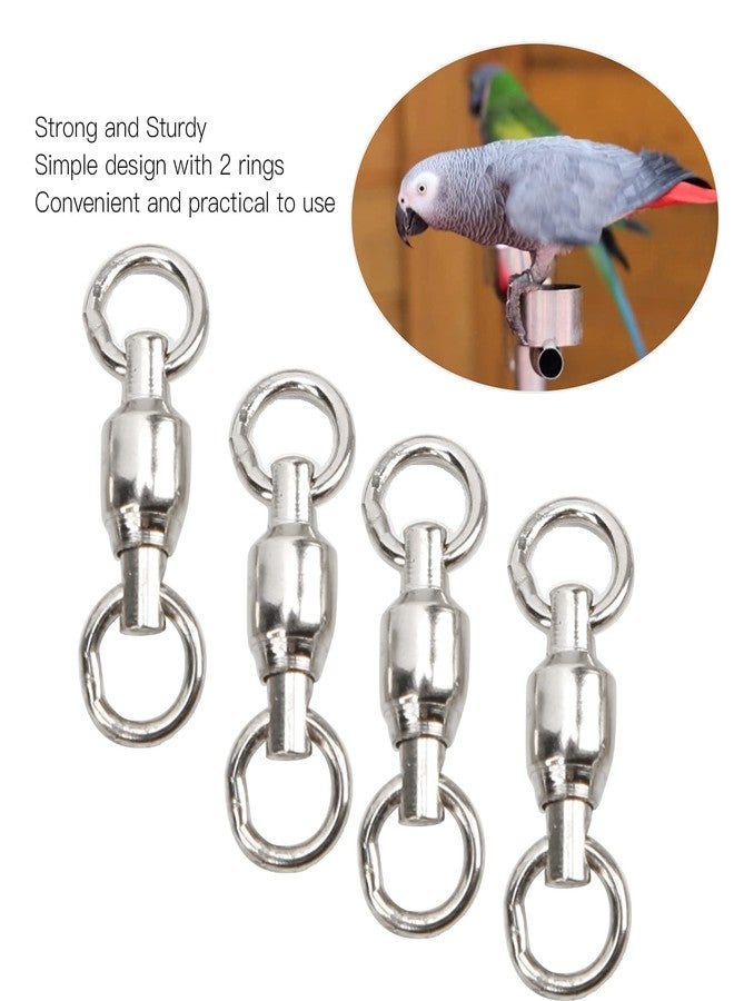 Honio Bird Leg Rings, Bird Leg Training Activity Rings, 10 Pieces, Pet Bird Training Leash Rings, Metal Bird Leg - Image 3