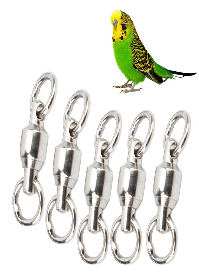 Honio Bird Leg Rings, Bird Leg Training Activity Rings, 10 Pieces, Pet Bird Training Leash Rings, Metal Bird Leg - Image 2