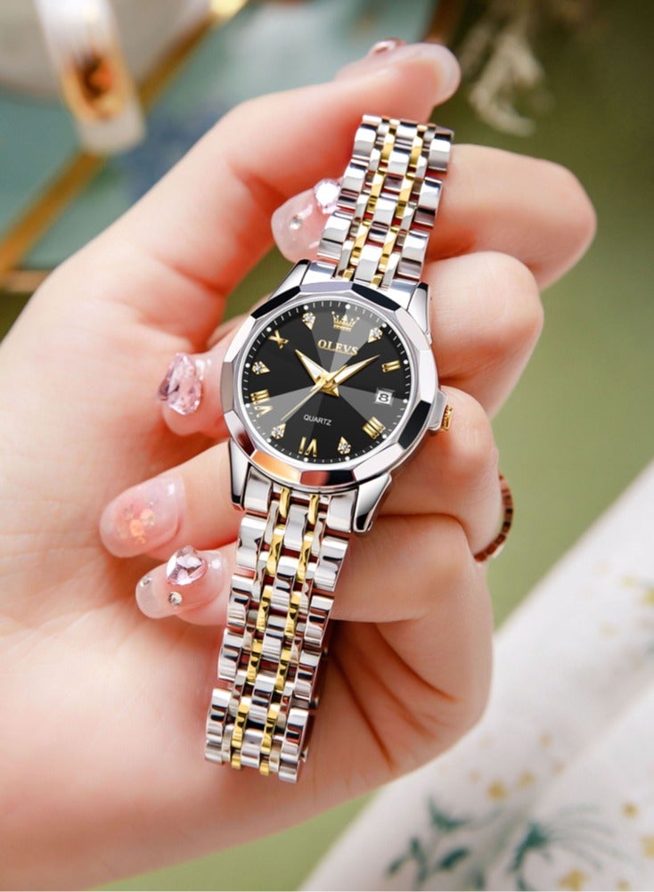 OLEVS Watches for Women Stylish Stainless Steel Water Resistant Quartz Analog Watch 9931 - Image 1