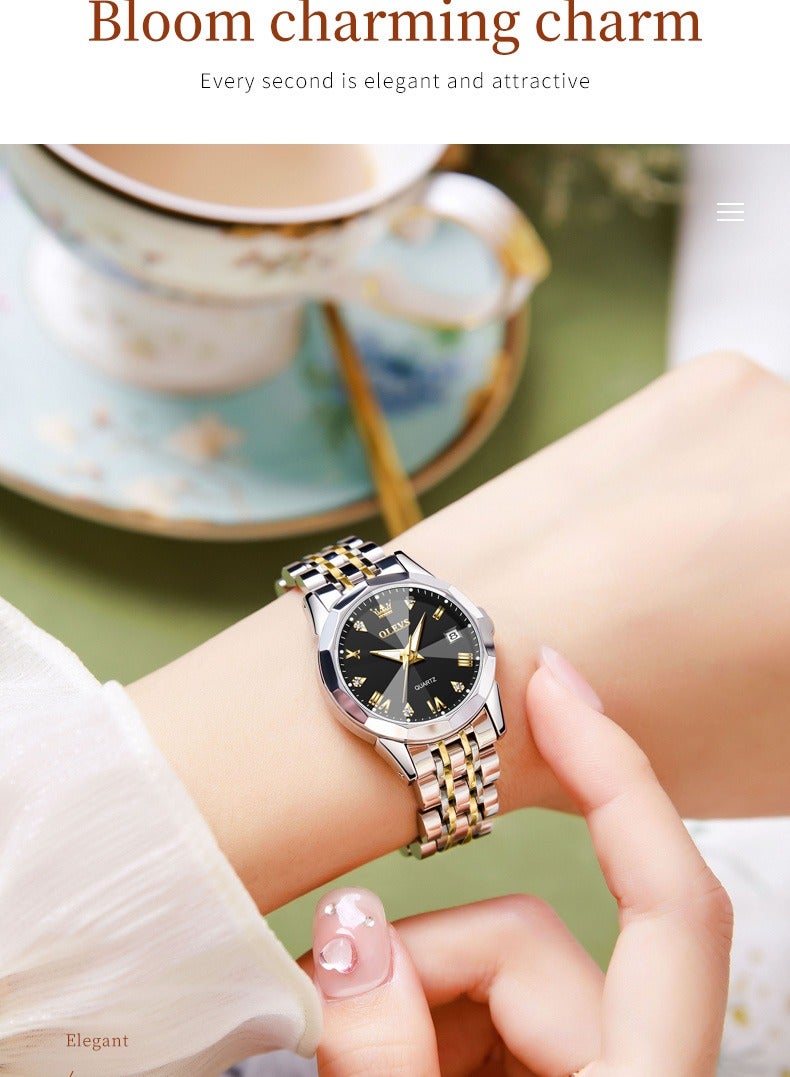 OLEVS Watches for Women Stylish Stainless Steel Water Resistant Quartz Analog Watch 9931 - Image 5
