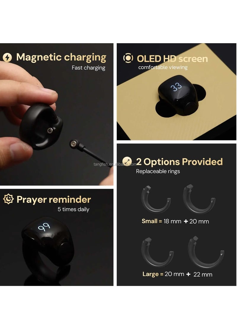 iTasbih Muslim Zikr Ring Flex Smart Islamic Electronic Tasbeeh Digital Tasbih Counter Sunriser Azan Zikirmatik Ring Tally Counter - Image 5