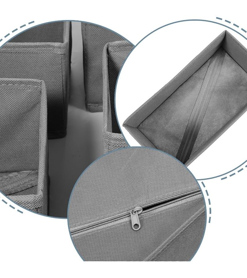 8 Pack Foldable Drawer Organizers Non Woven Fabric Closet Storage for Socks Underwear Bras Clothes Variant - Image 5
