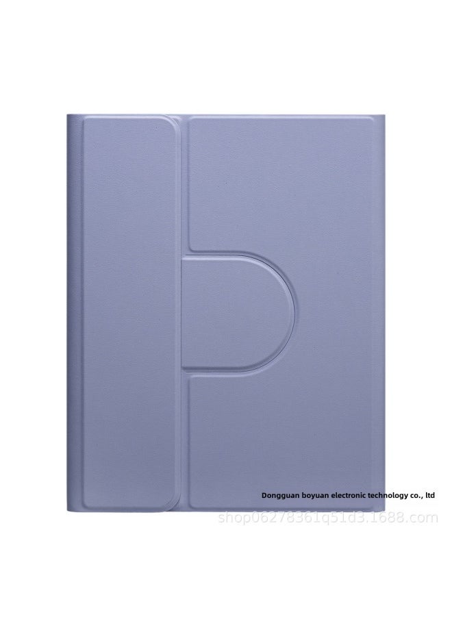 Generic For IPad10.2 Wonderful Control Protective Cover 10 Generation Acrylic Rotating Magnetic Bluetooth Keyboard Protective Cover 10.9 Slot-Color:Dark Purple Single Leather Case-Product Type:iPad Pro 11 2022/2020 Universal IPadAir4/5 10.9  - Image 1