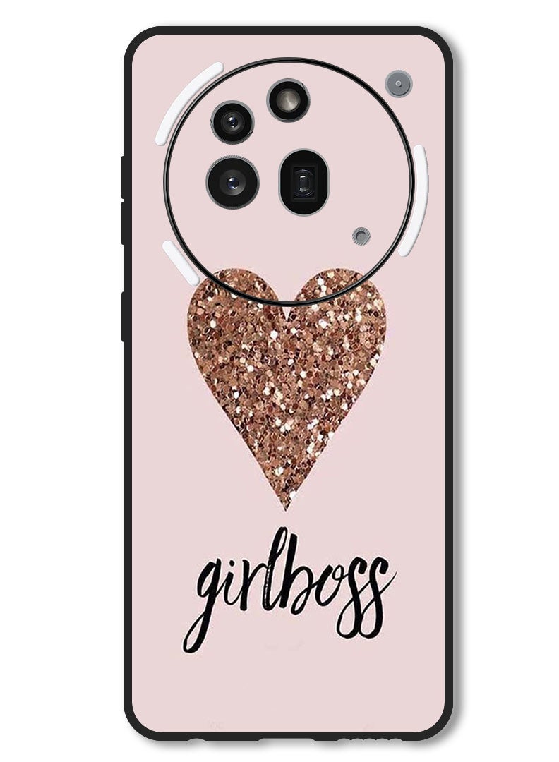 Theodor Case Compatible with Nothing Phone 3a Pro Protection Shockproof Bumper Cover Girls Boss & Heart - Image 1