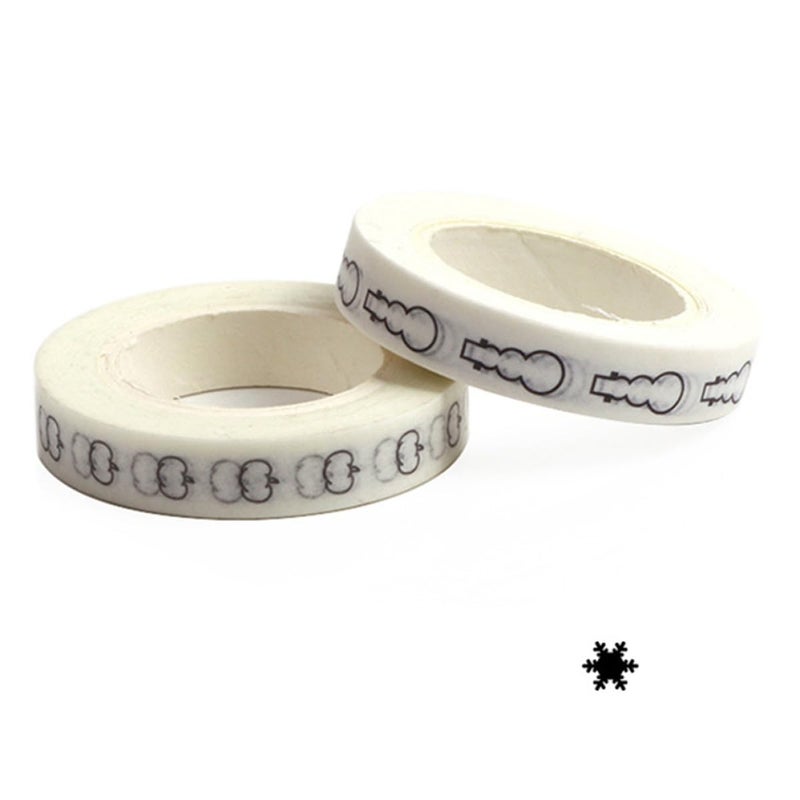 9Pcs DIY Washi Tape Set White Masking Tape for Scrapbook Crafting and Planner Decoration for Journaling and Wrapping - Image 5