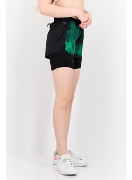 Adidas Women Slim Fit Brand Logo Running Shorts, Black  - Image 2