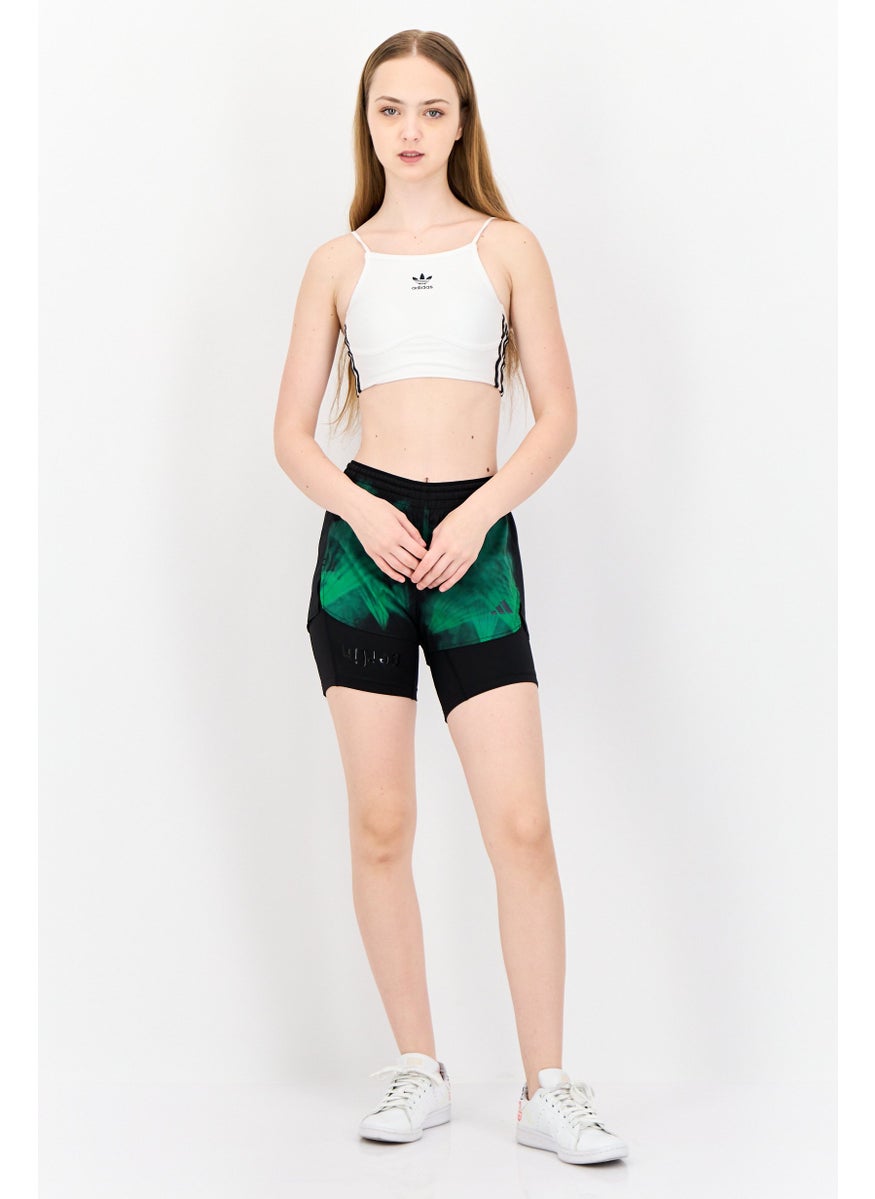 Adidas Women Slim Fit Brand Logo Running Shorts, Black  - Image 3