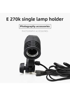General E27 Universal Single Lamp Head Photography Equipment Portrait Shooting Accessories Large Quantity Supply Photography Gear-Light Source Color:E27 Single Lamp Holder  - Image 1