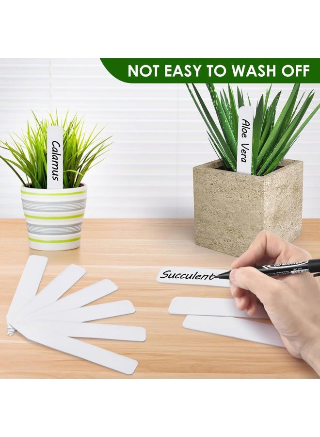 Darfukei Plant Labels 120PCS, Outdoor Waterproof Garden Markers, Plastic Nursery Seed Plant Tags with Bonus a Permanent Marking Pen, Gardening Gifts for Women Men - Image 4