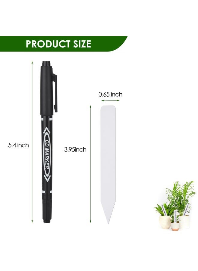 Darfukei Plant Labels 120PCS, Outdoor Waterproof Garden Markers, Plastic Nursery Seed Plant Tags with Bonus a Permanent Marking Pen, Gardening Gifts for Women Men - Image 2