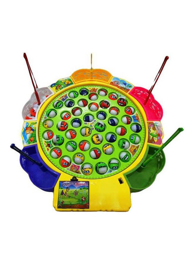 Fishing Game Toy Rotating Board With Music Includes Fishing Rods 