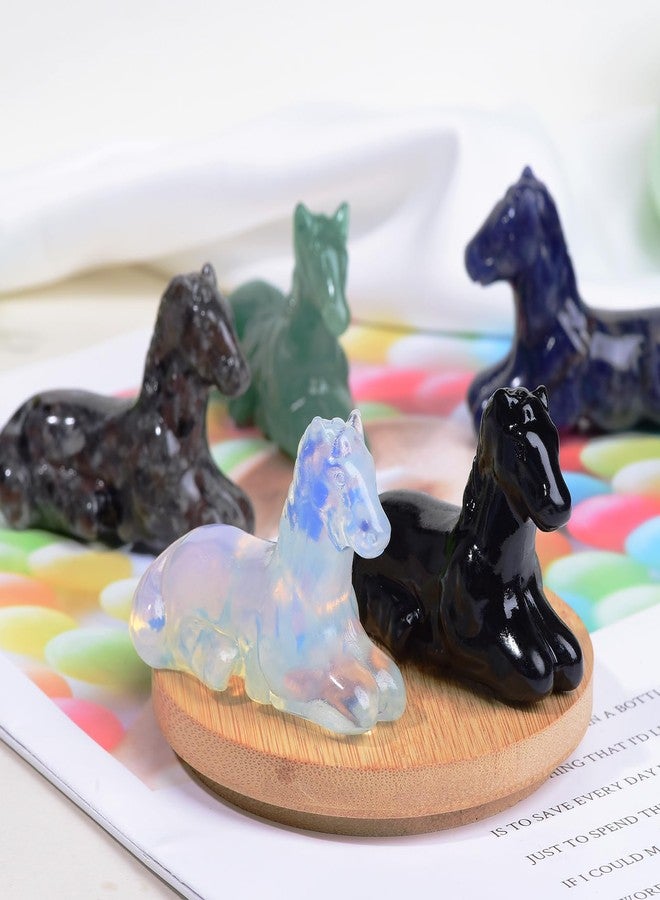 Ytbeoxk 2.2 Inch Opal Horse Crystal Figurines, Hand-Carved Healing Crystals Decor, White Horse Statues Stone Energy Gemstones, in Bedroom Office Meditation Memorial Gifts for Men and Women - Image 4