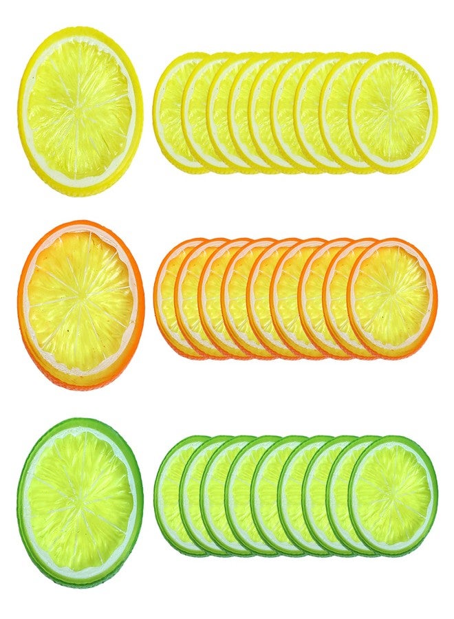 Gabrella 30 Pcs Artificial Fake Lemon Slices, Fake Fruit Model, Home Kitchen Decor Fake Fruit Basket Display Decoration Lifelike Lemon Vase Filler - Image 1