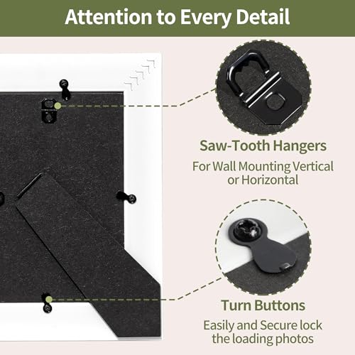 Sapowerntus 8x10 Picture Frame, Vintage Green Gold Photo Frames Antique Wall Hanging Tabletop Display Retro Home Decor, Photo Gifts for Women Mom Grilfriend Daughter - Image 5