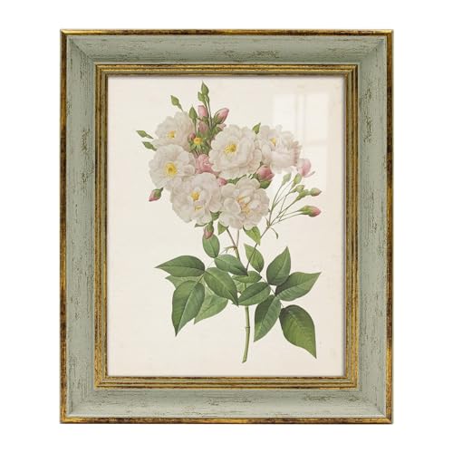 Sapowerntus 8x10 Picture Frame, Vintage Green Gold Photo Frames Antique Wall Hanging Tabletop Display Retro Home Decor, Photo Gifts for Women Mom Grilfriend Daughter - Image 1