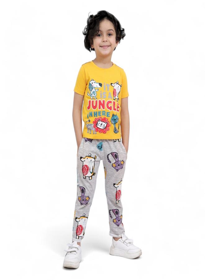 CHOiCE Luxurious Cotton Boys' Pajamas (Age 5 Years) - Summer Collection 2024 - Soft Fabrics and Vibrant Colors for a Stylish and Comfortable Look, Available in 🌈 CHOICE - Image 1
