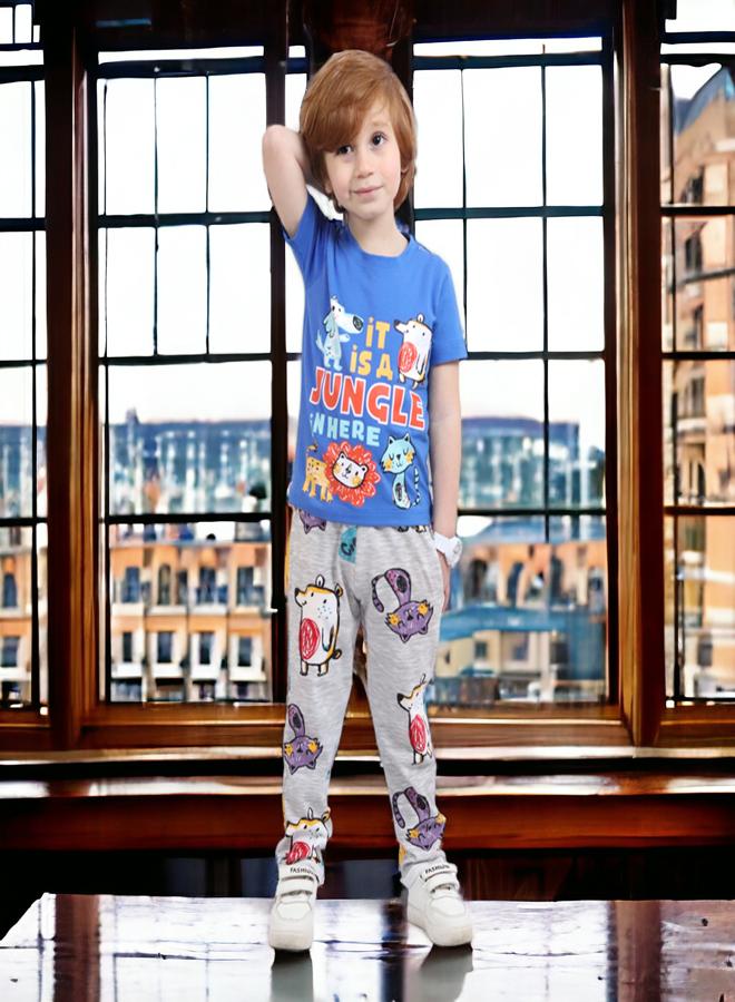 CHOiCE Luxurious Cotton Boys' Pajamas (Age 5 Years) - Summer Collection 2024 - Soft Fabrics and Vibrant Colors for a Stylish and Comfortable Look, Available in 🌈 CHOICE - Image 4