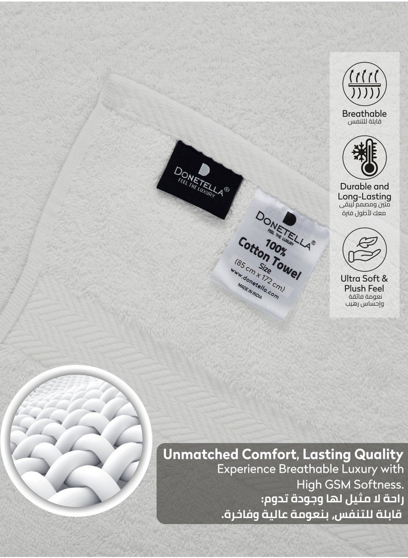 Premium 100 % Combed Cotton 2-Pcs Bath Sheet Set (85 X 172 CM) 600 GSM Large Towel, Highly Absorbent, Quick Dry,Best Towel for Bathroom, Spa And Hotel,White - pzsku/ZD92D19687316CD17759EZ/45/_/1732871050/27071359-423a-4579-abc8-35018a49c302