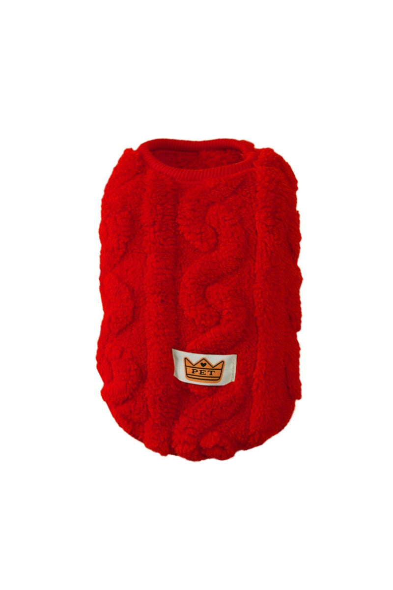 erorex L Red Cute Warm Cat Clothes Autumn Winter Fleece Sweater For Small Cats Dog Apparel Kitten Puppy Pul