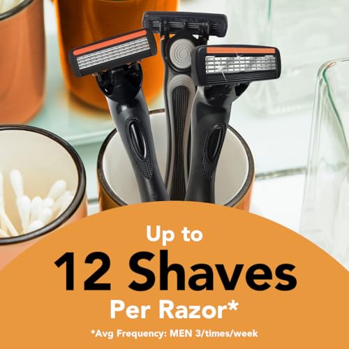 BIC Flex 4 Refillable Razors for Men LongLasting 4 Blade Razor Refills for Sensitive Skin 10 Razor Cartridges - Image 3