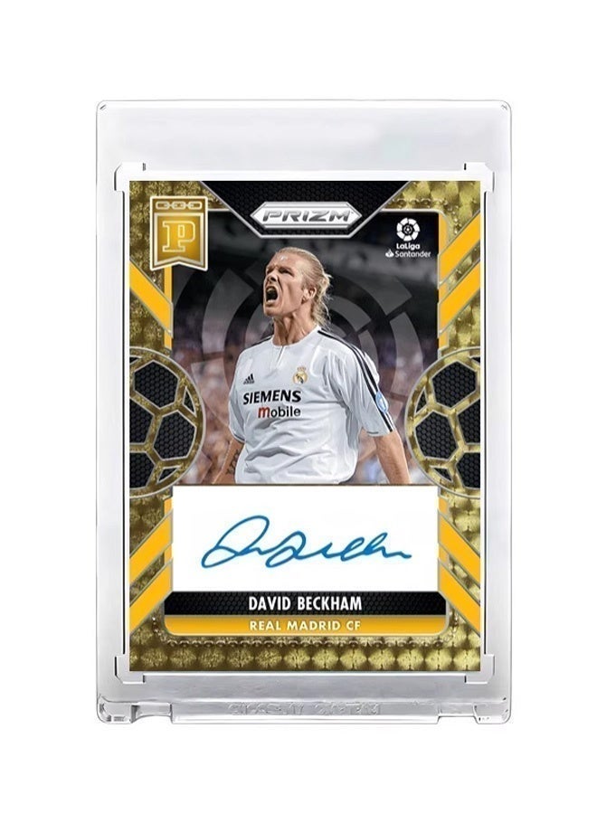Panini Beckham Real Madrid CF  Football Signature Trading Card Single Autographed Soccer Card Refractor Collector’s Edition Sports Memorabilia for Fans and Collectors - Image 1