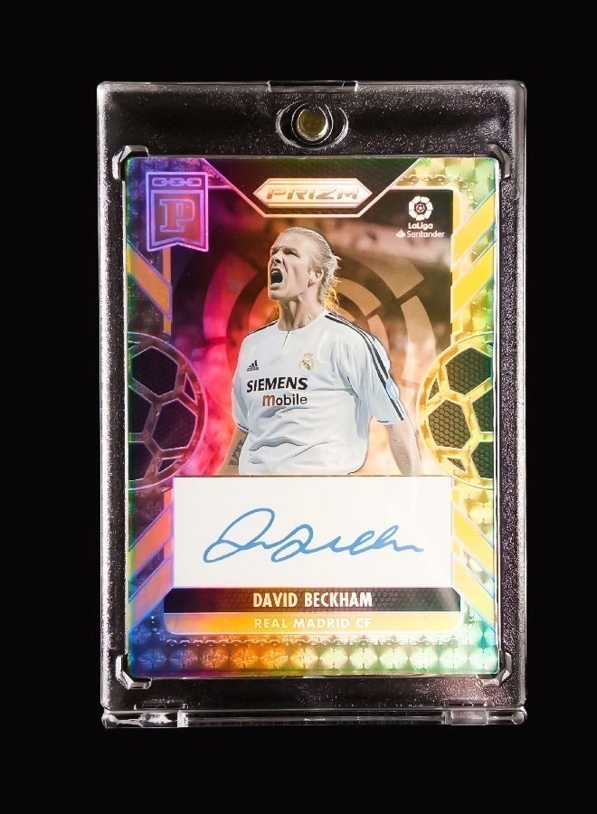Panini Beckham Real Madrid CF  Football Signature Trading Card Single Autographed Soccer Card Refractor Collector’s Edition Sports Memorabilia for Fans and Collectors - Image 3