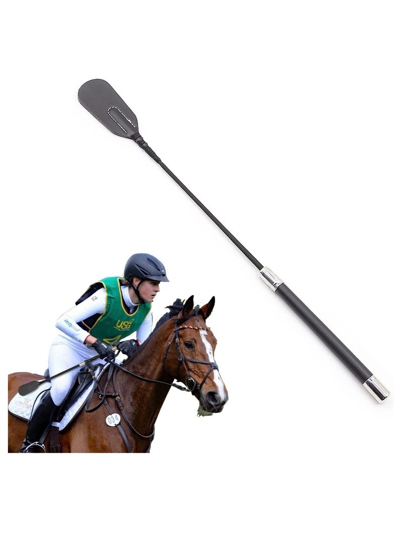 Captaintech Real Riding Crop Jump Bat with Leather Top, Slapper Horse Whip Black Crops for Horses Equestrianism - Image 1